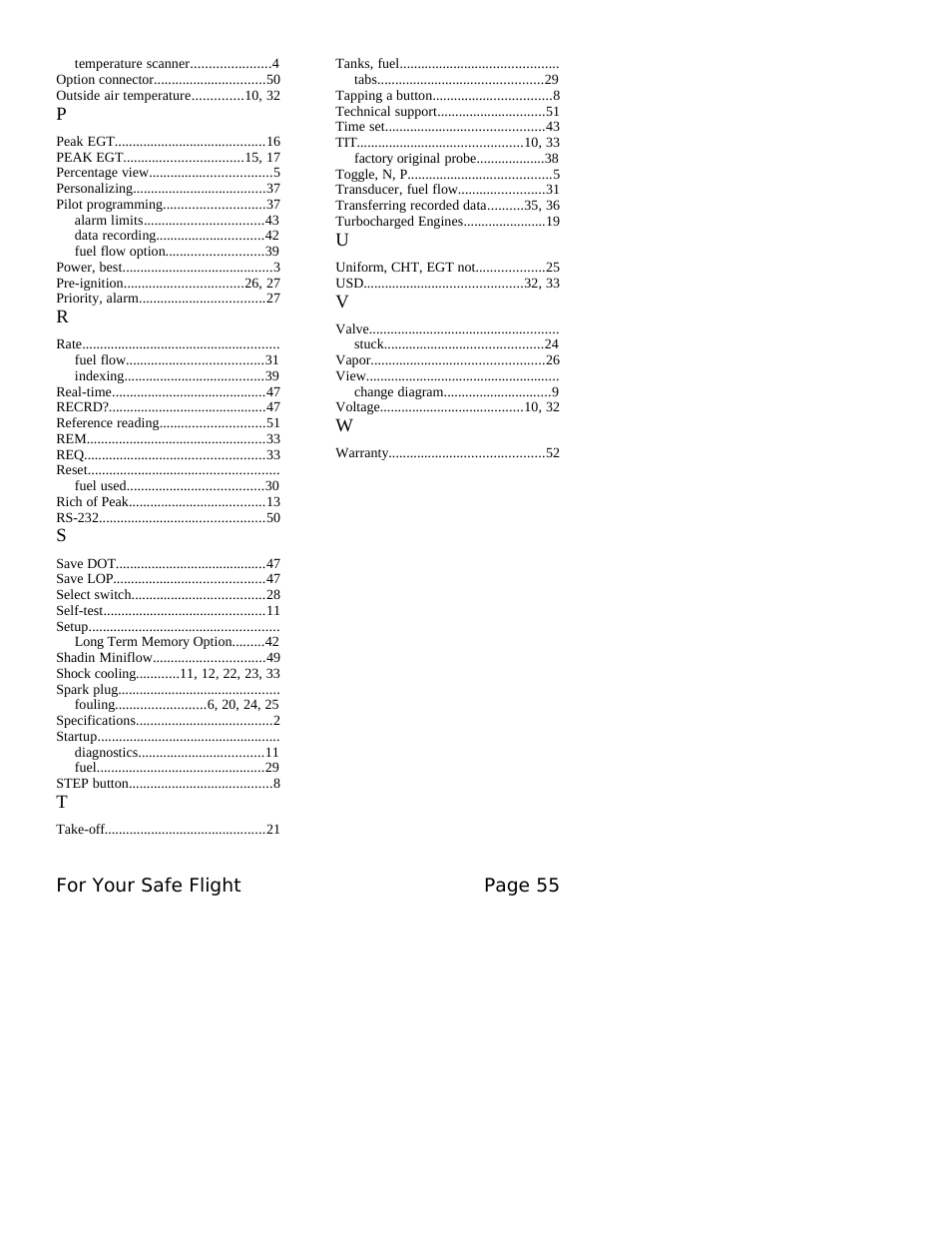J.P. Instruments EDM 760 Pilots Guide User Manual | Page 59 / 59