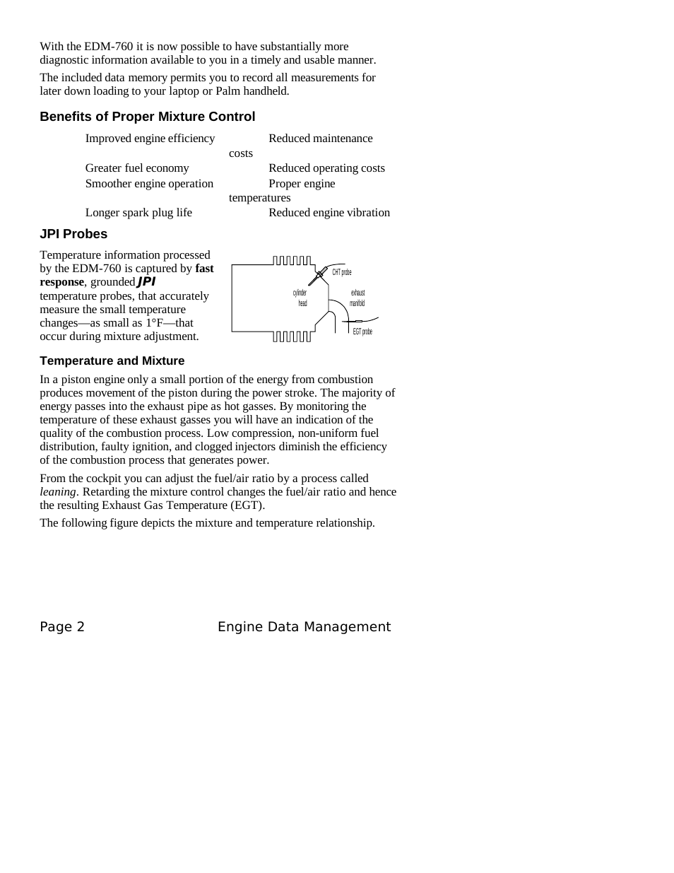 J.P. Instruments EDM 760 Pilots Guide User Manual | Page 6 / 59
