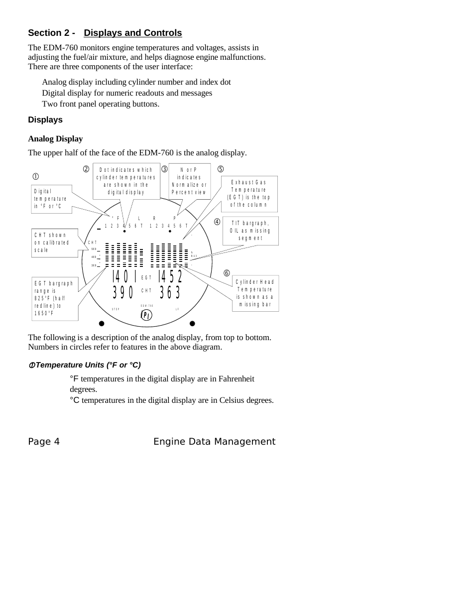 Page 4 engine data management | J.P. Instruments EDM 760 Pilots Guide User Manual | Page 8 / 59