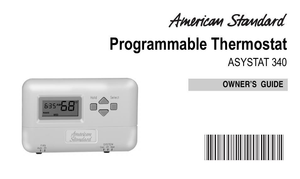 American Standard 340 User Manual | 24 pages