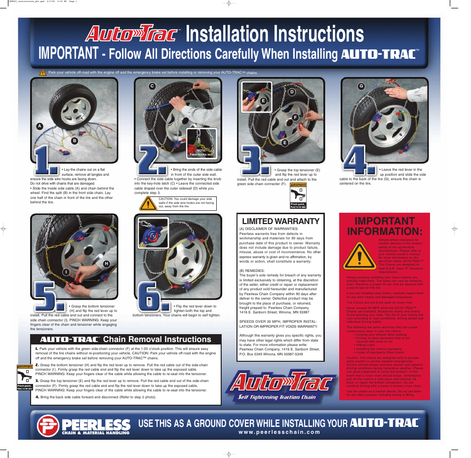 Security Chain Co (SCC) Auto-Trac User Manual | 1 page