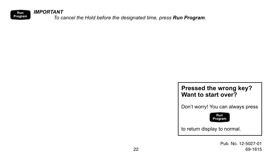 Pressed the wrong key? want to start over | American Standard ASYSTAT302C User Manual | Page 22 / 68