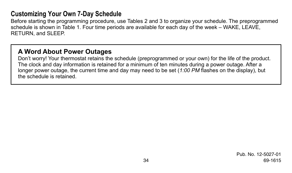 Customizing your own 7-day schedule | American Standard ASYSTAT302C User Manual | Page 34 / 68