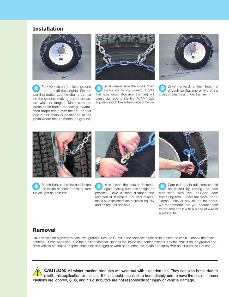 Installation removal | Security Chain Co (SCC) Diamond Blue User Manual | Page 2 / 3