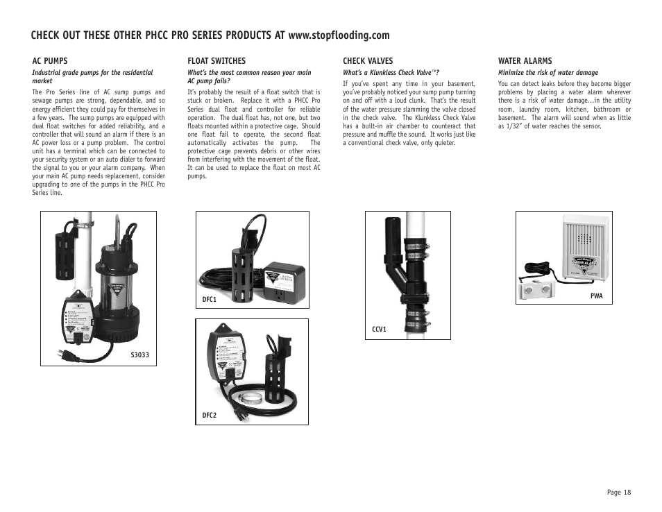 PHCC Pro Series Pro Series 2400 Battery Backup Sump Pump System User Manual | Page 19 / 20