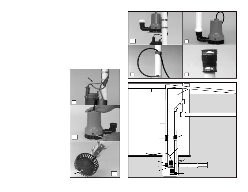 Pump & pipe installation instructions, Diagram aa | PHCC Pro Series Pro Series 2200 Battery Backup Sump Pump System User Manual | Page 5 / 12