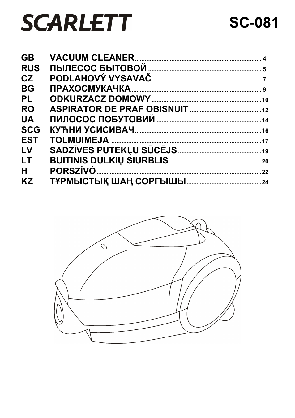 Scarlett SC-081 User Manual | 25 pages