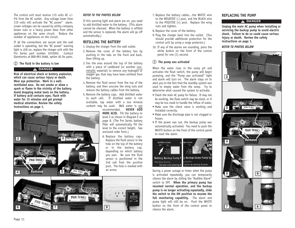 PHCC Pro Series Pro Series 1000 Battery Backup Sump Pump System (with silence switch) User Manual | Page 12 / 16