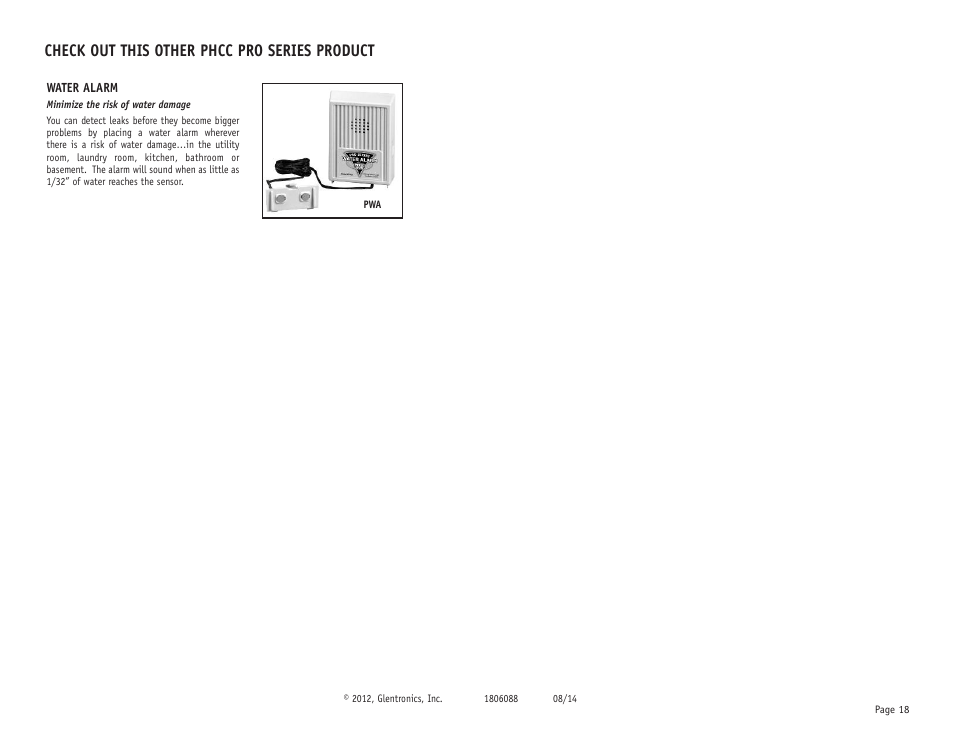 Check out this other phcc pro series product | PHCC Pro Series Pro Series C22 User Manual | Page 19 / 19