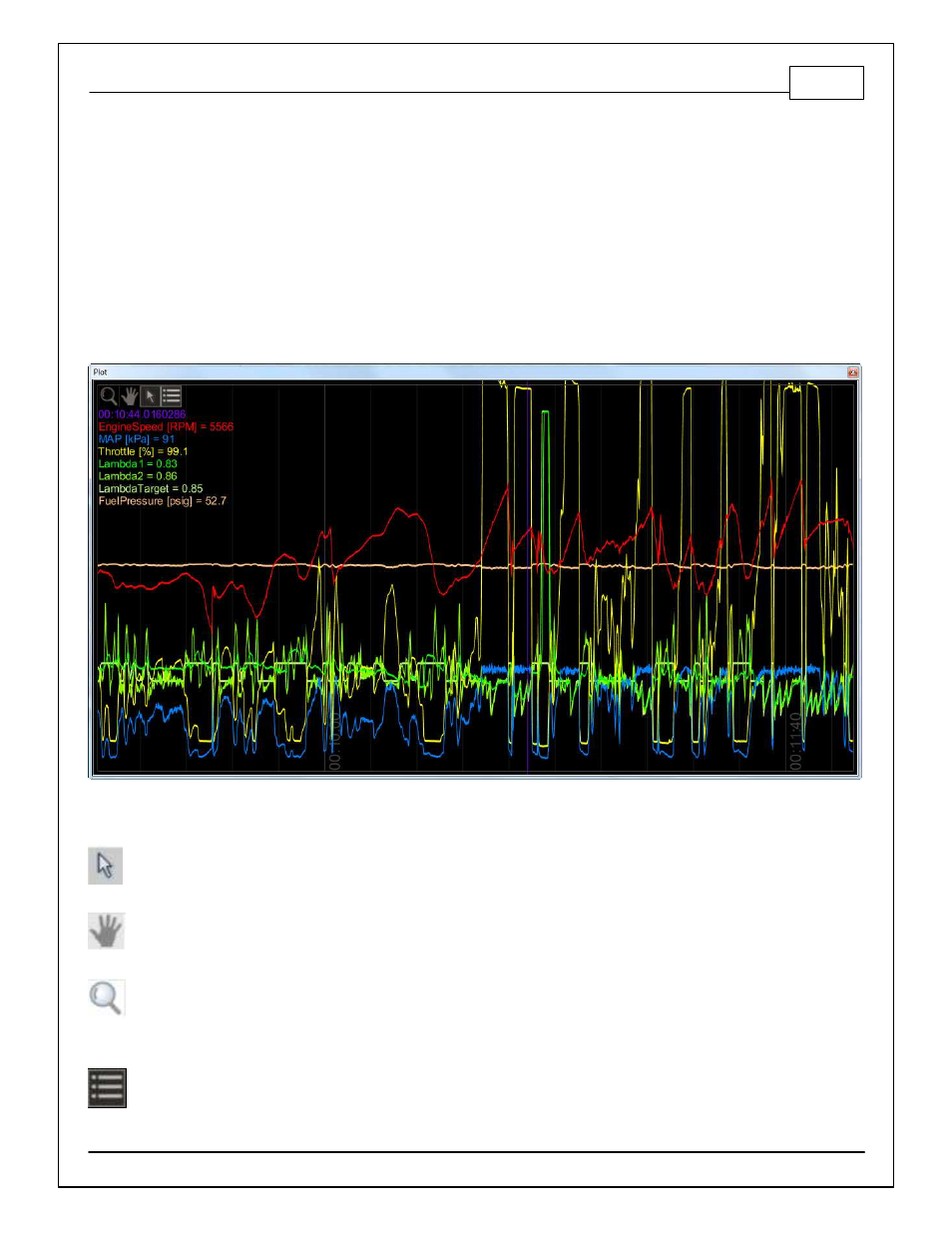 Plot data and control | AEM 30-71XX Infinity EMS Quick Start Guide User Manual | Page 11 / 53