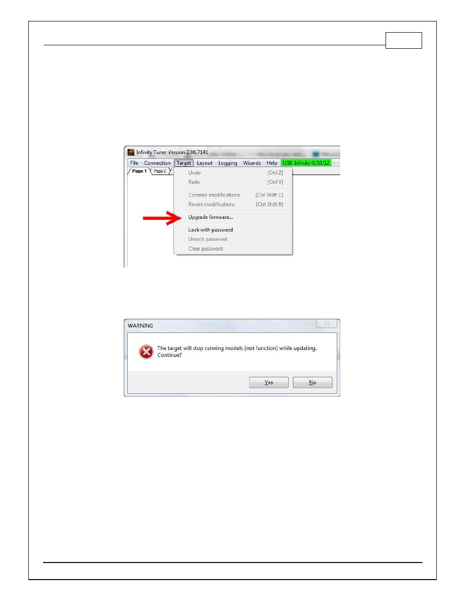 Firmware update | AEM 30-71XX Infinity EMS Quick Start Guide User Manual | Page 21 / 53