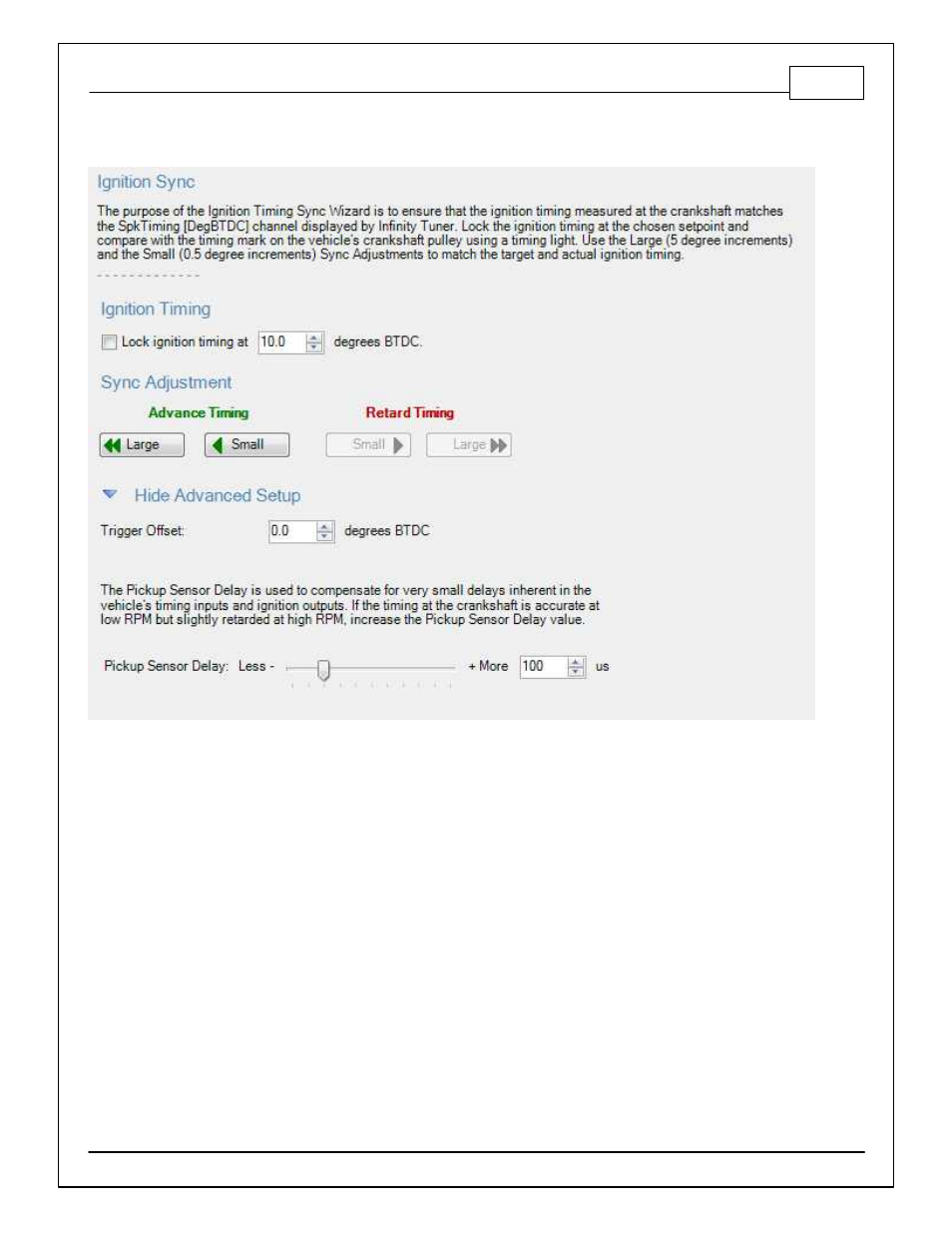 Ignition sync | AEM 30-71XX Infinity EMS Quick Start Guide User Manual | Page 39 / 53