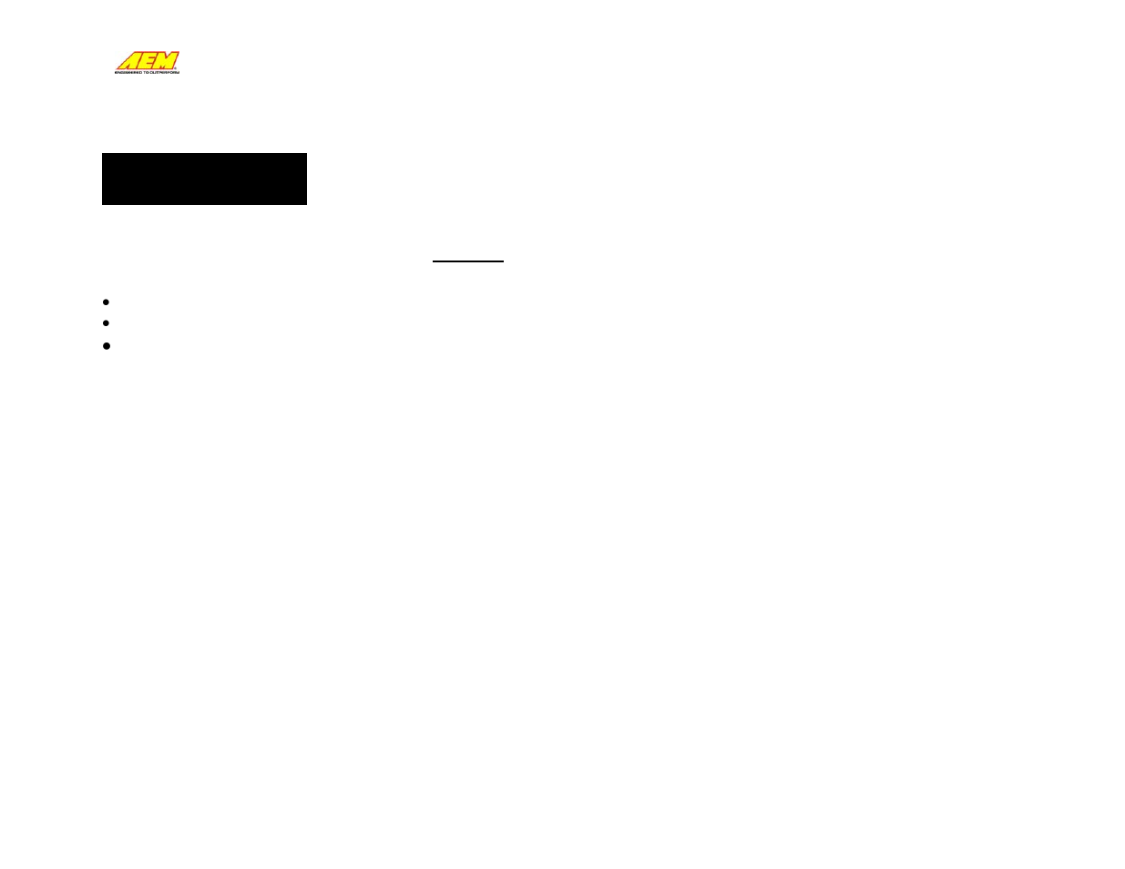 Warning | AEM 25-131BK High Volume Fuel Rail User Manual | Page 3 / 4