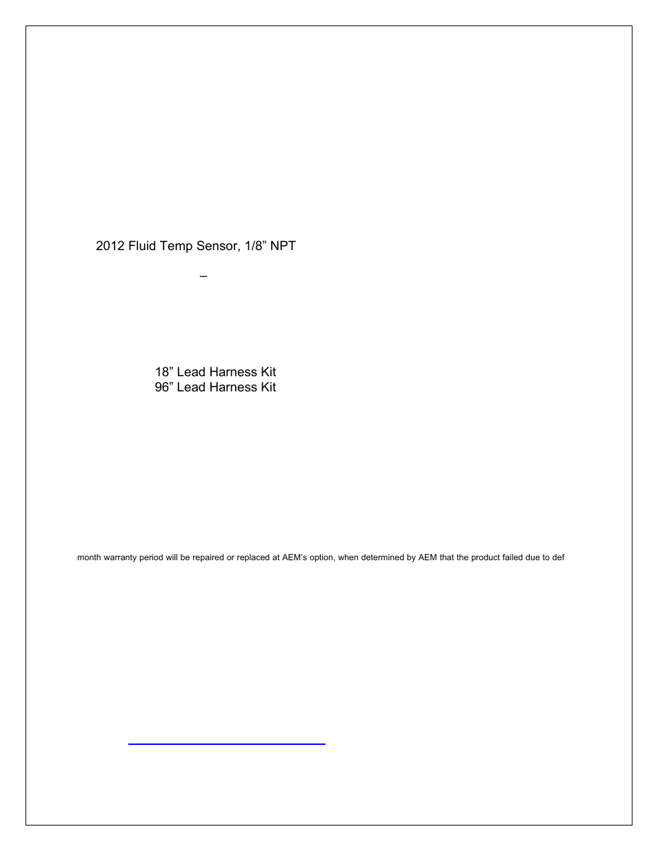 Recommended parts, Replacement parts, Warranty | AEM 30-2500 AQ-1 Data Logging System User Manual | Page 21 / 22