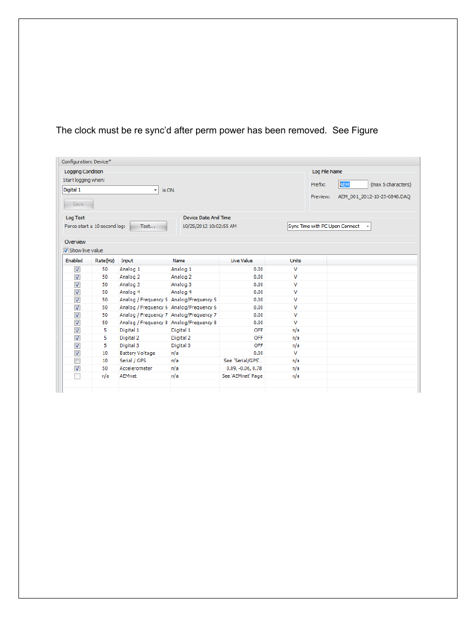 AEM 30-2500 AQ-1 Data Logging System User Manual | Page 9 / 22