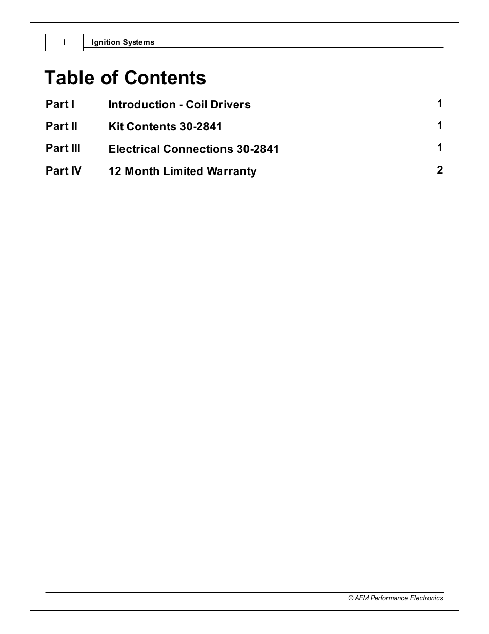 AEM 30-2841 1 Channel Coil Driver User Manual | Page 2 / 4