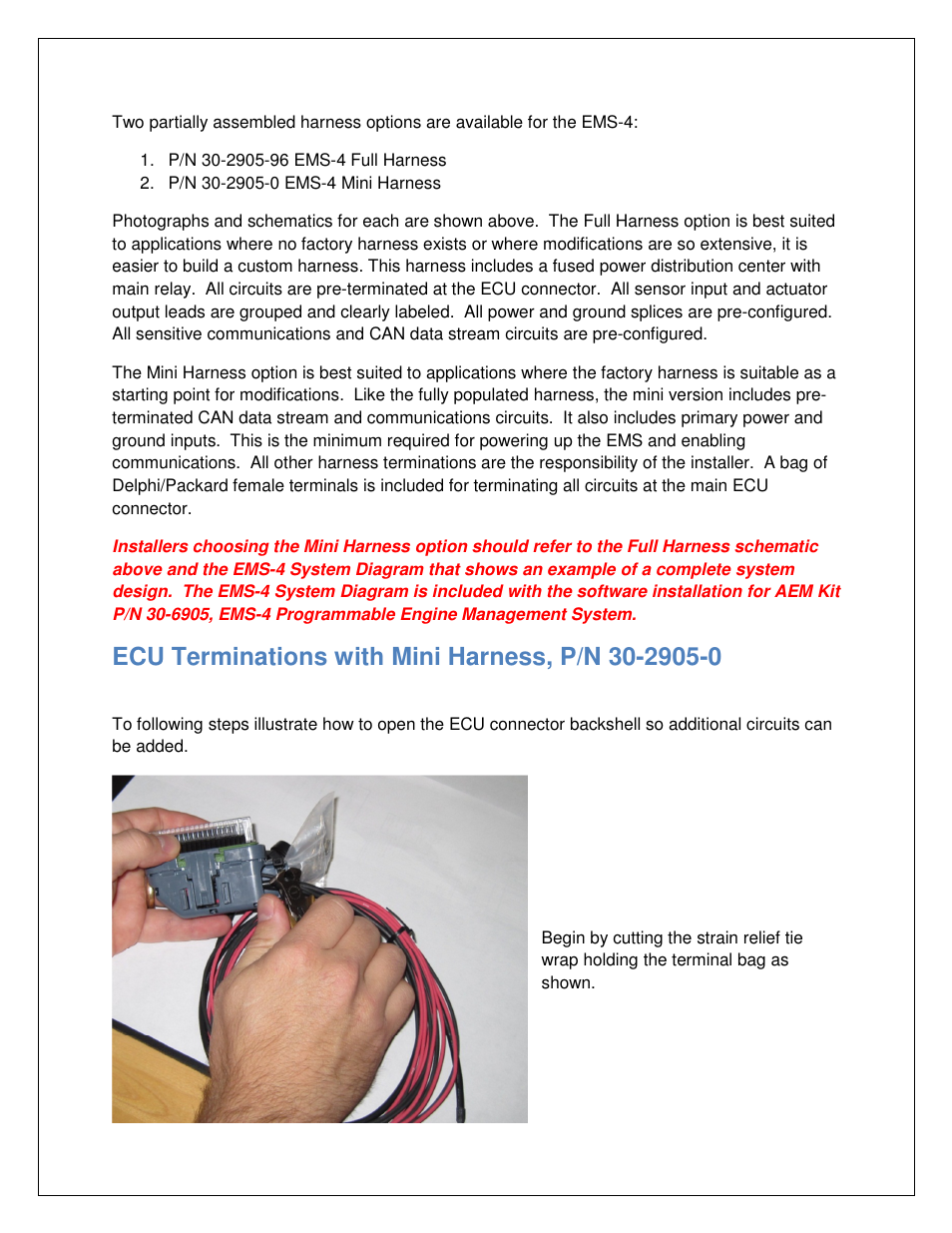 AEM 30-2905-96 EMS-4 Flying Lead Harness with Fuse and Relay Panel User Manual | Page 6 / 12