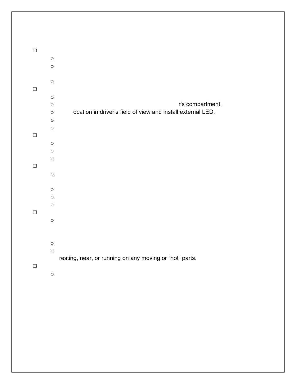 Installation checklist, Pump install | AEM 30-3303 V2 Water Methanol Nozzle and Controller Kit User Manual | Page 5 / 17