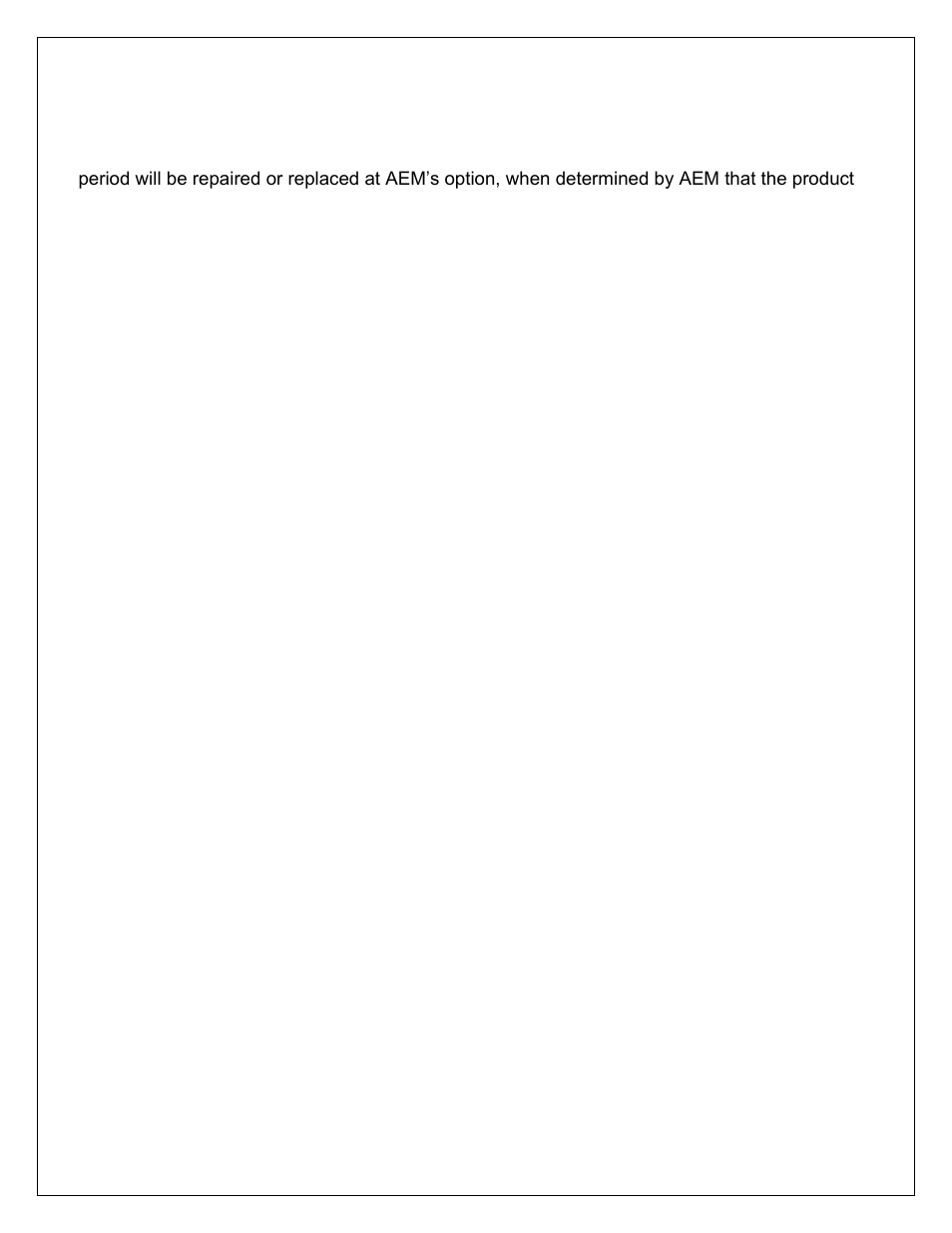 Aem electronics warranty | AEM 30-3305 V2 Water Methanol Multi Input Controller Kit User Manual | Page 11 / 11
