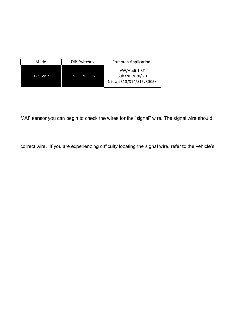 5v maf installation | AEM 30-3305 V2 Water Methanol Multi Input Controller Kit User Manual | Page 8 / 11