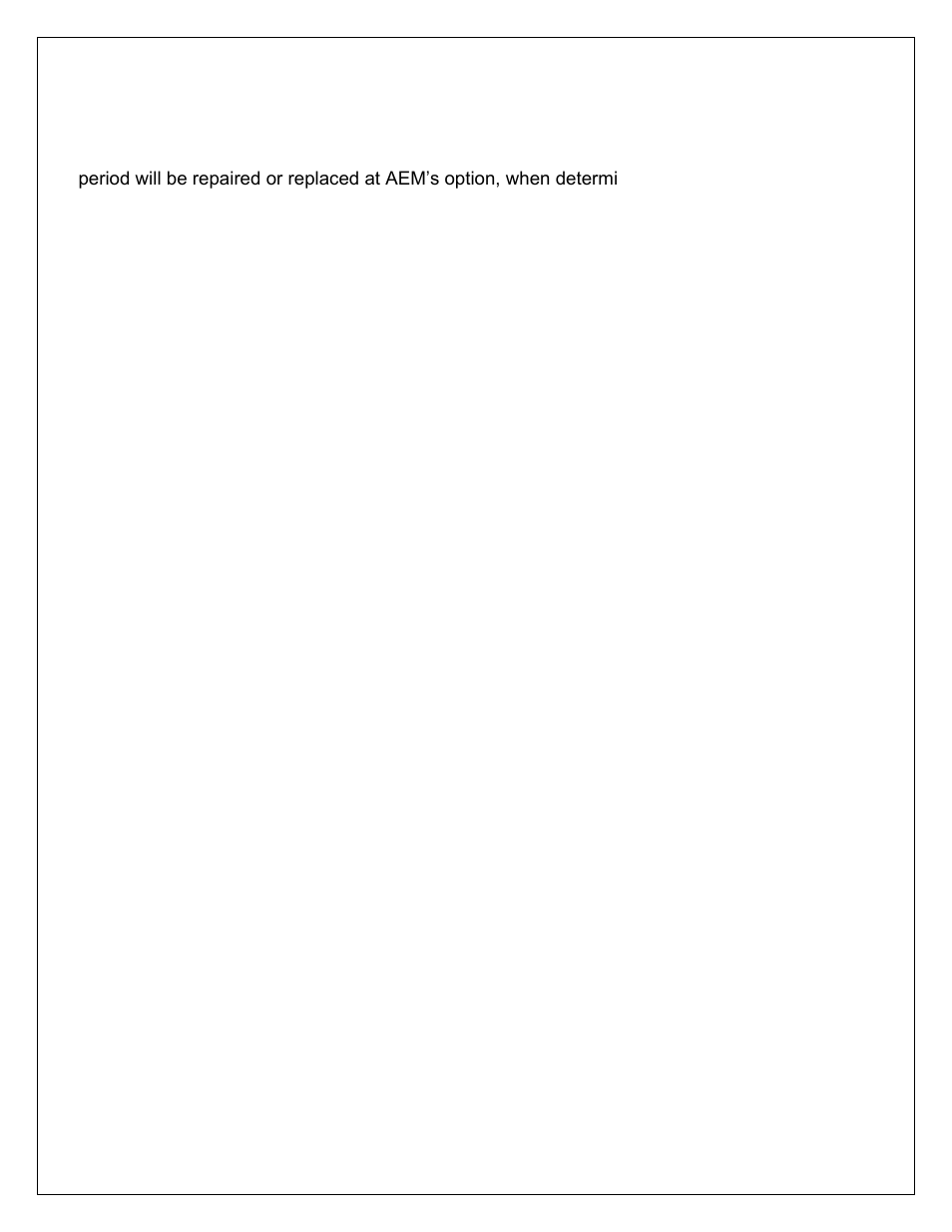 Aem electronics warranty | AEM 30-3312 V2 Water Methanol Injection Nozzle & Jet Kit User Manual | Page 5 / 5