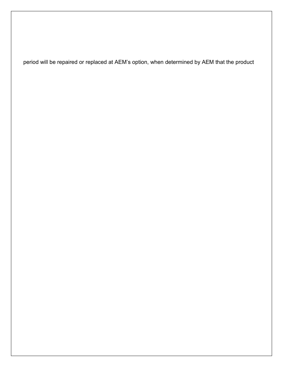 Aem electronics warranty | AEM 30-3321 V2 Water Methanol Injection 1 Gallon Tank Kit with Conductive Fluid Level Sensor User Manual | Page 4 / 4