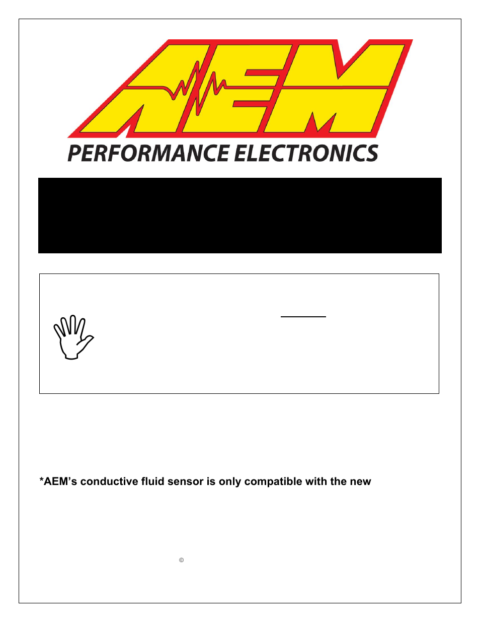 AEM 30-3322 V2 Water Methanol Conductive Fluid Level Sensor and Flying Lead Connector User Manual | 5 pages