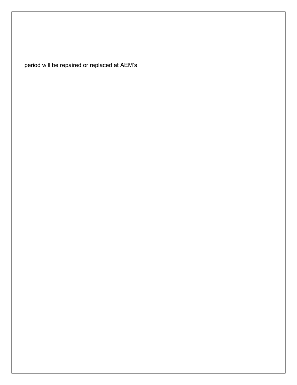 Aem electronics warranty | AEM 30-3322 V2 Water Methanol Conductive Fluid Level Sensor and Flying Lead Connector User Manual | Page 5 / 5