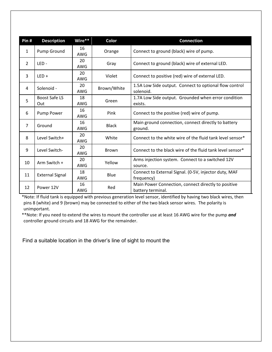 Progressive controller installation, External led install | AEM 30-3351 V2 Water Methanol Injection Kit Multi Input Controller User Manual | Page 8 / 23