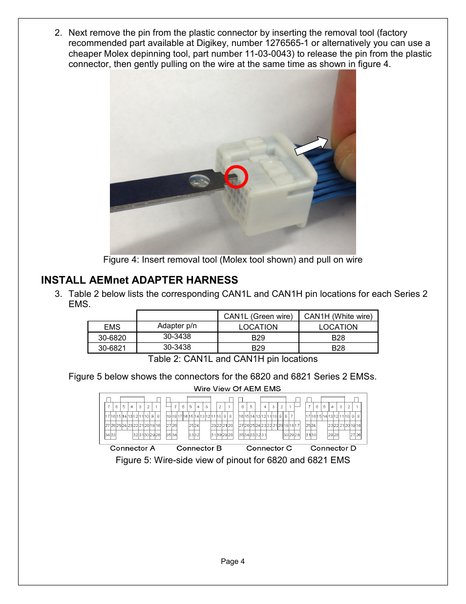Install aemnet adapter harness | AEM 30-3438 Series 2 AEMnet Adapter User Manual | Page 4 / 7