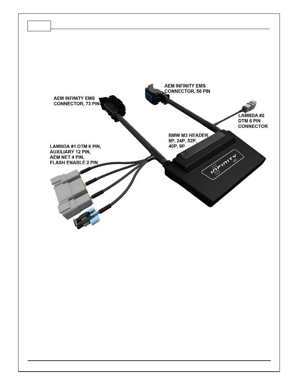 Infinity adapter harness | AEM 30-3510 Infinity Plug & Play Harnesses - BMW 2001-2006 E46 M3 User Manual | Page 4 / 42