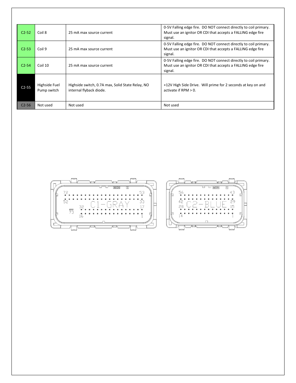 Aem infinity connectors viewed from wire side | AEM 30-3532 GM LS 24x Engines Layover User Manual | Page 22 / 23