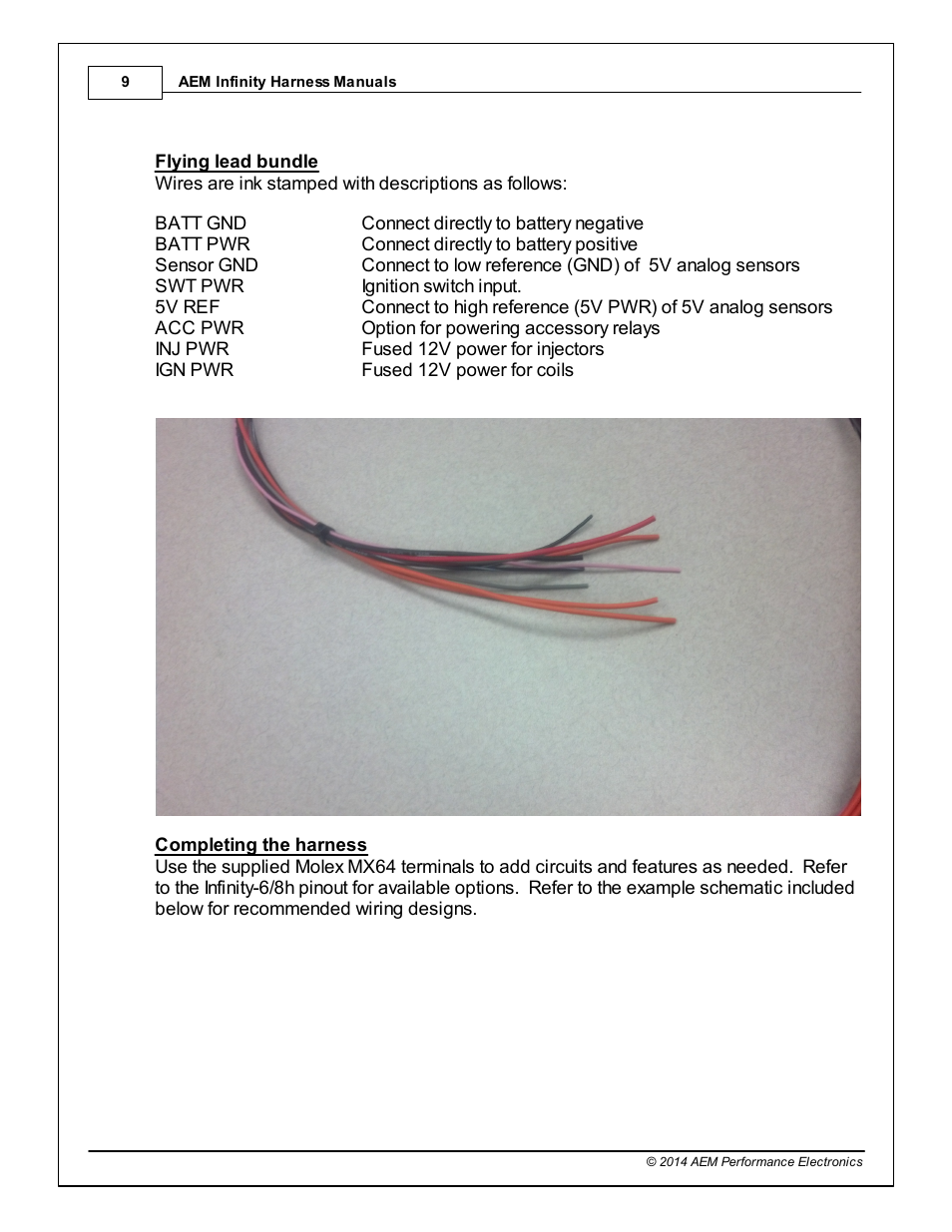 AEM 30-3705 Infinity-6/8h Mini-Harness User Manual | Page 12 / 24