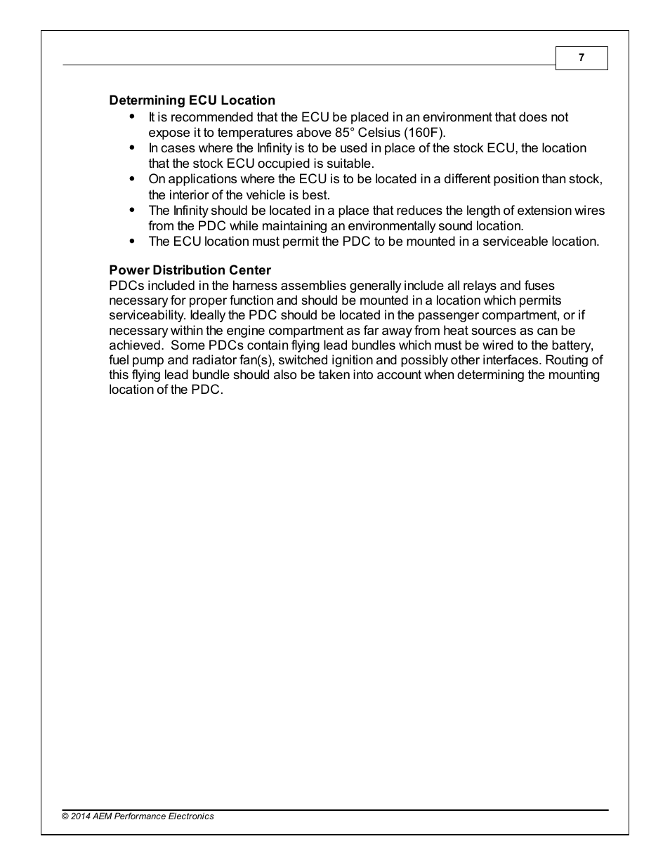 AEM 30-3805 Universal V8 Core Harness User Manual | Page 7 / 35