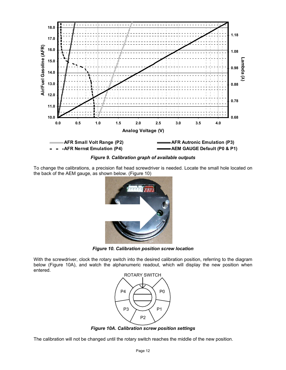 AEM 30-4110 Digital Wideband UEGO Gauge User Manual | Page 12 / 14
