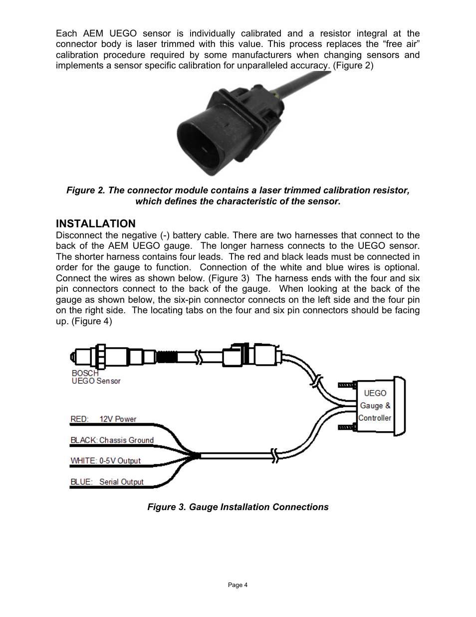 AEM 30-4110 Digital Wideband UEGO Gauge User Manual | Page 4 / 14