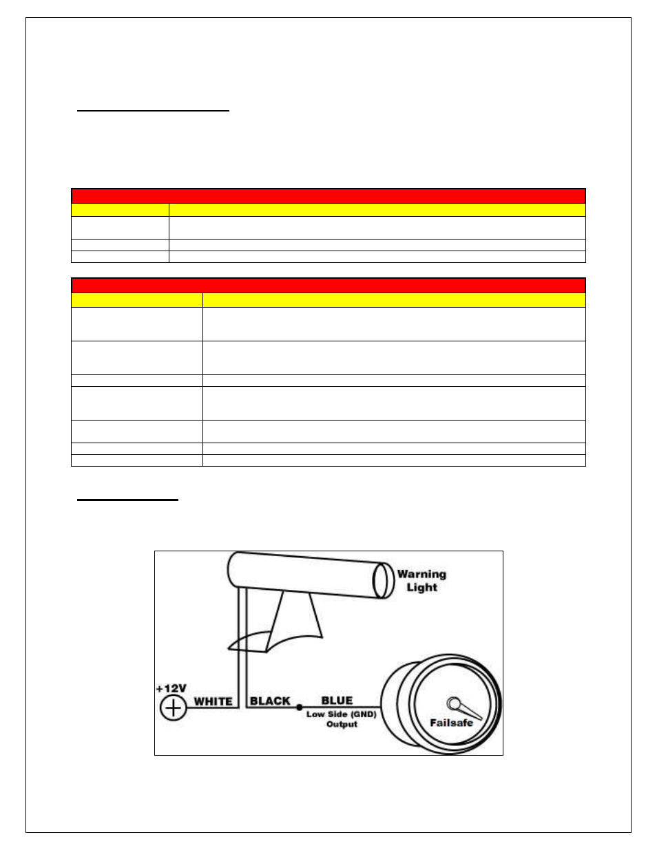 Output configuration, Warning light | AEM 30-4900 Wideband Failsafe Gauge User Manual | Page 14 / 21