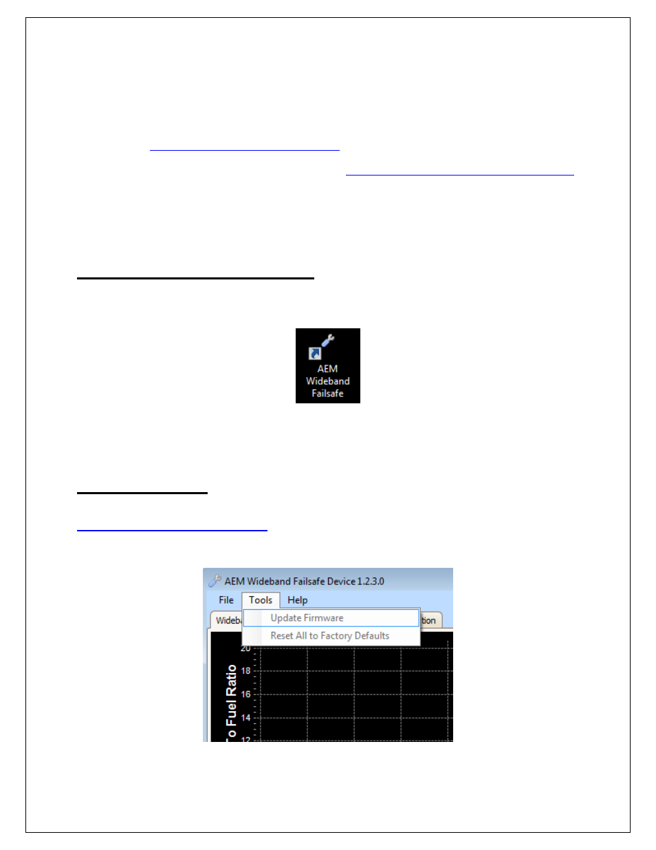 Getting started, Software installation instructions, Firmware updates | AEM 30-4900 Wideband Failsafe Gauge User Manual | Page 2 / 21