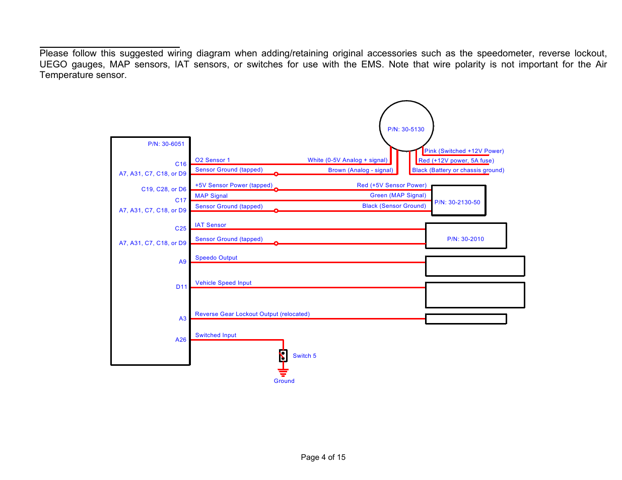 Page 4 of 15 | AEM 30-6051 Series 2 Plug & Play EMS User Manual | Page 4 / 15