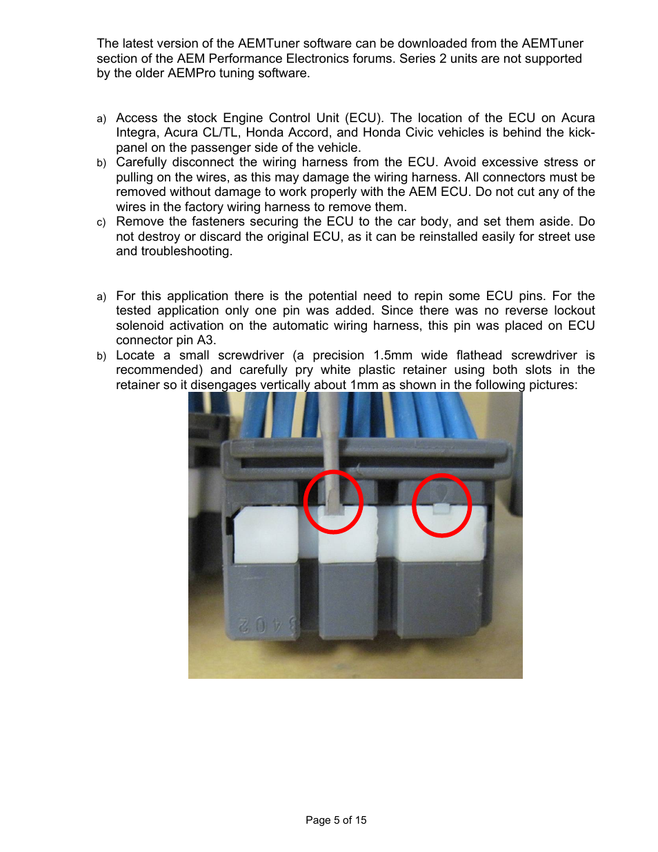 AEM 30-6051 Series 2 Plug & Play EMS User Manual | Page 5 / 15