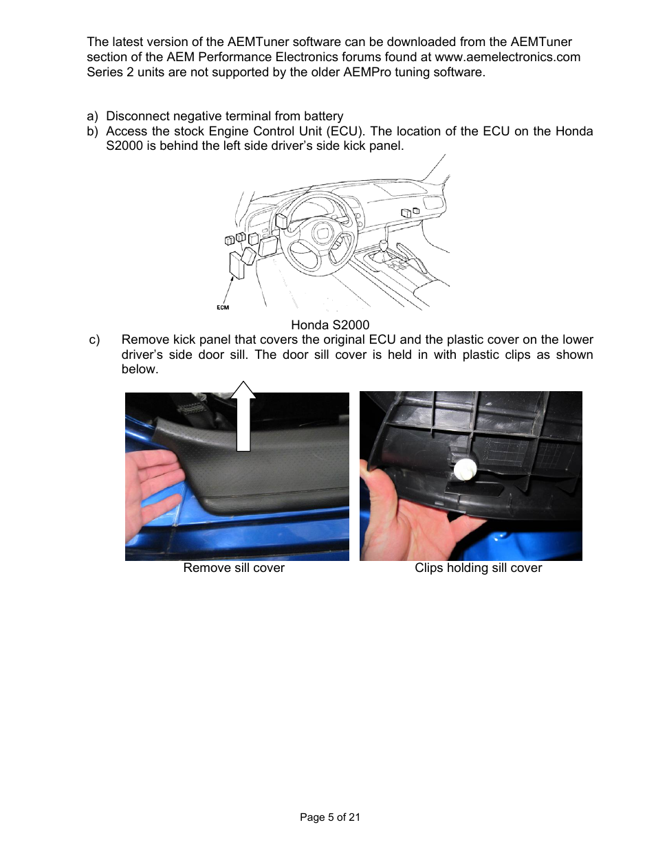 AEM 30-6053 Series 2 Plug & Play EMS User Manual | Page 5 / 21