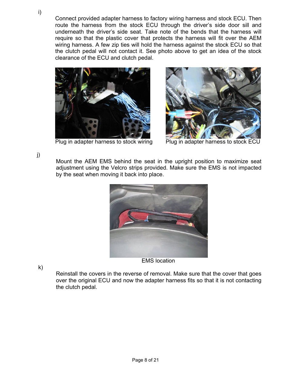 AEM 30-6053 Series 2 Plug & Play EMS User Manual | Page 8 / 21