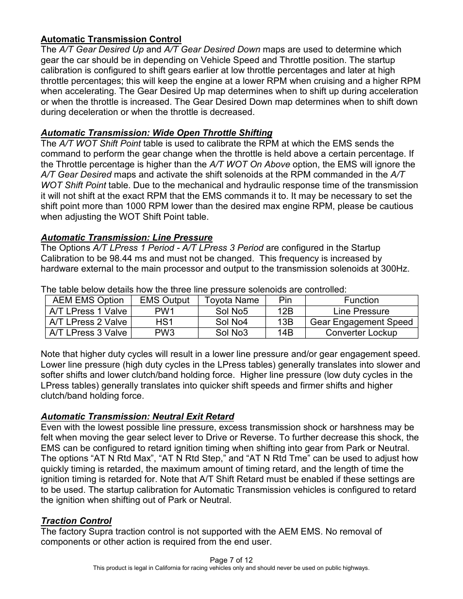 AEM 30-6100 Series 2 Plug & Play EMS User Manual | Page 7 / 12