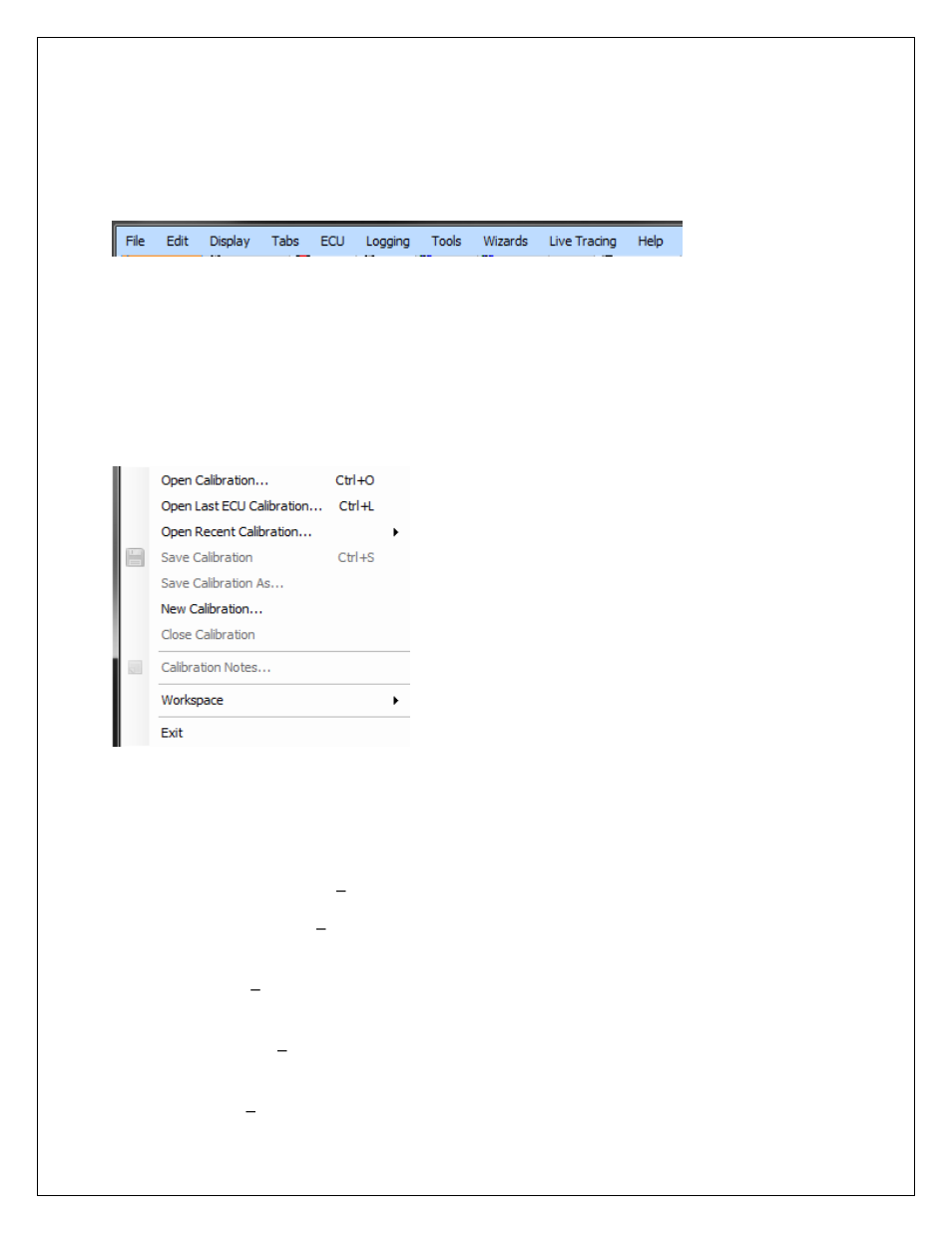 Menu items | AEM 30-6905 Universal Programmable EMS-4 User Manual | Page 42 / 279