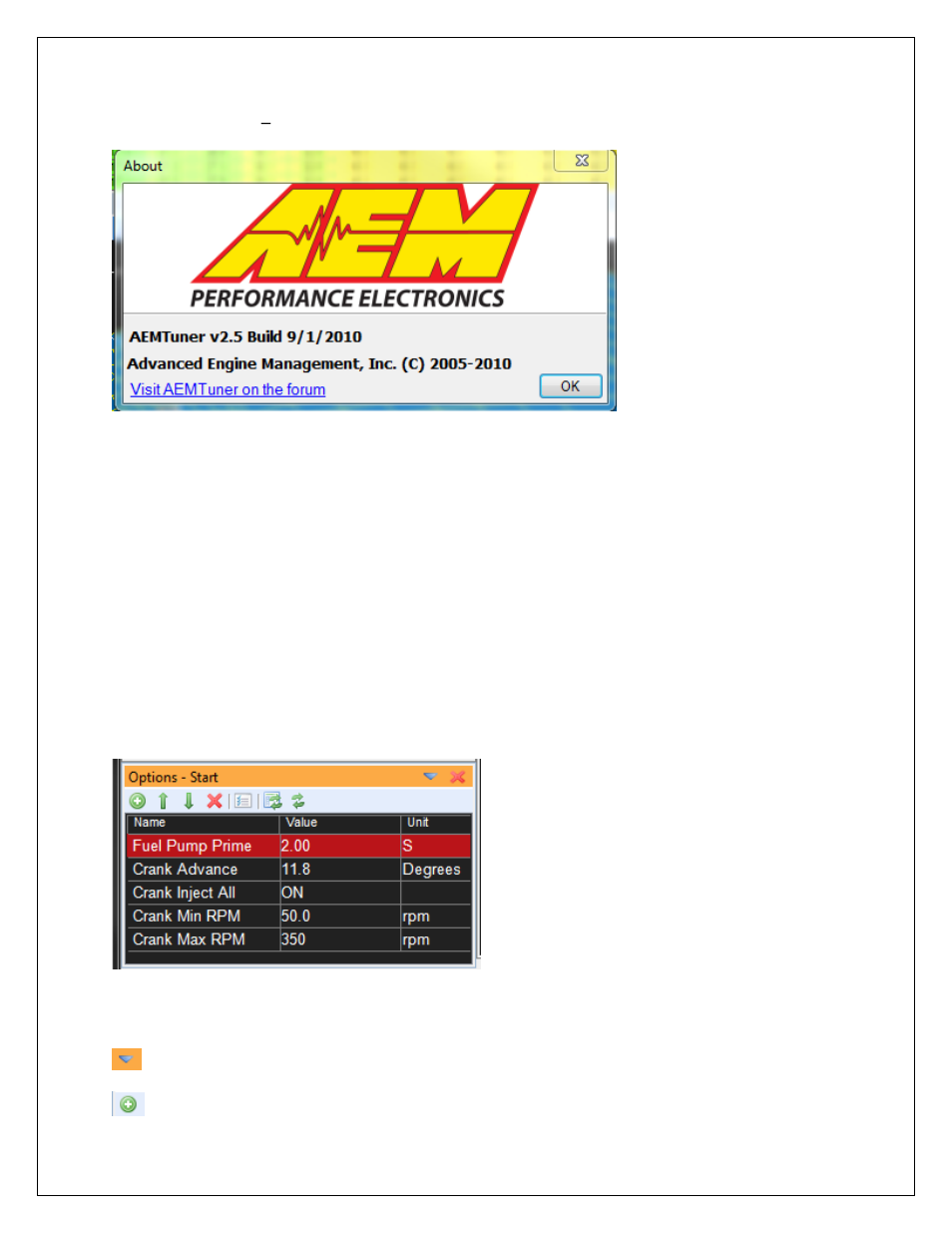 Editing ems calibration files, Editing options displays | AEM 30-6905 Universal Programmable EMS-4 User Manual | Page 77 / 279