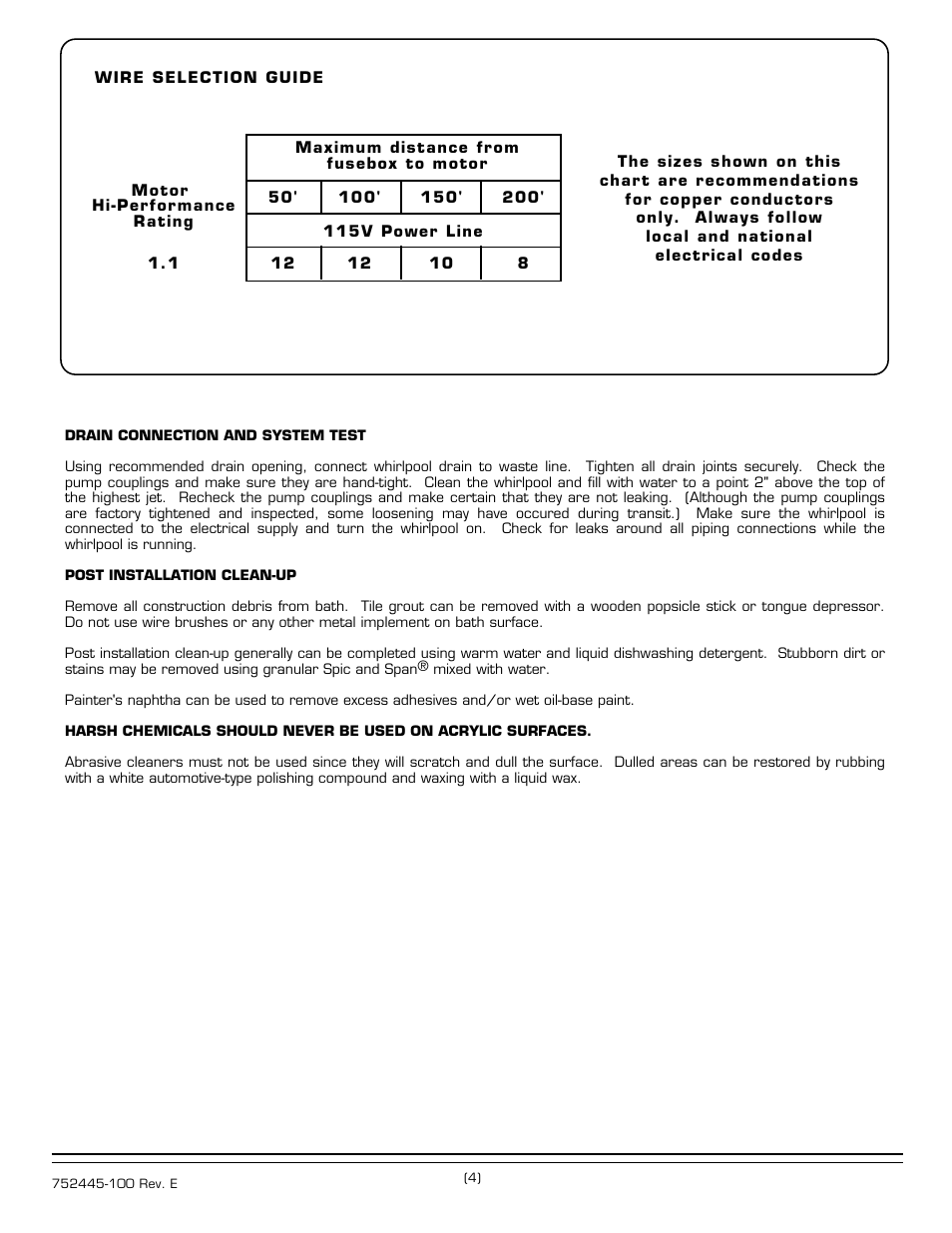 American Standard Whirlpool/Bathing Pool 2675 Series User Manual | Page 4 / 4