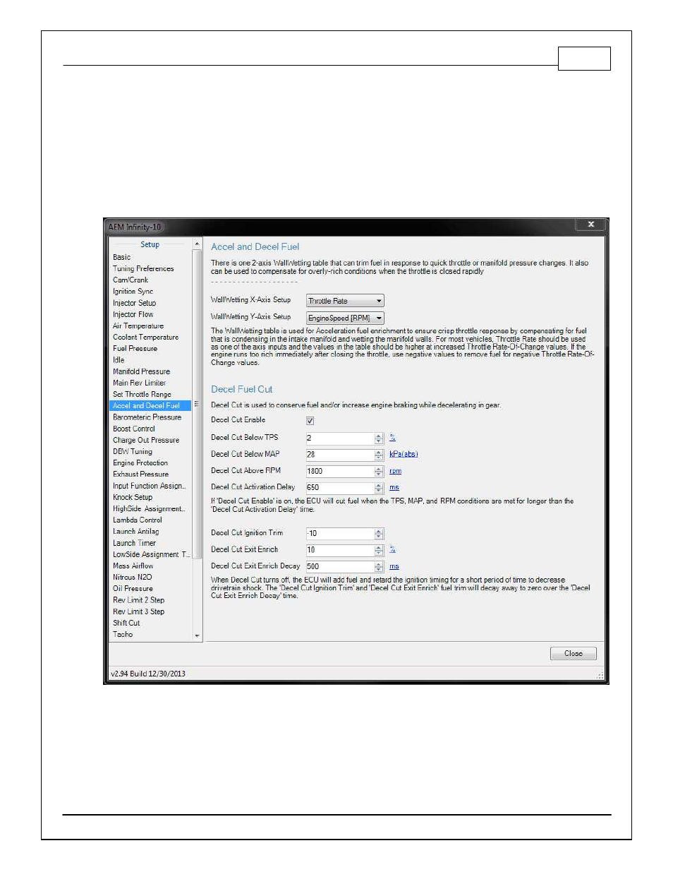 Advanced tuning, Wizard advanced setup, Accel and decel fuel | AEM 30-71XX Infinity Stand-Alone Programmable Engine Mangement System Full Manual User Manual | Page 151 / 408