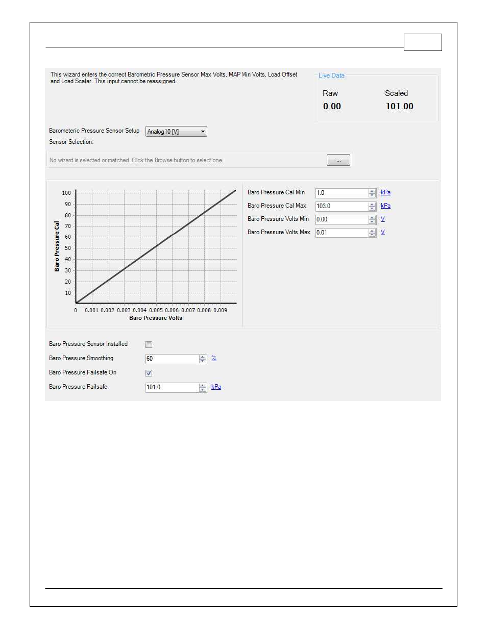 Barometric pressure setup | AEM 30-71XX Infinity Stand-Alone Programmable Engine Mangement System Full Manual User Manual | Page 175 / 408