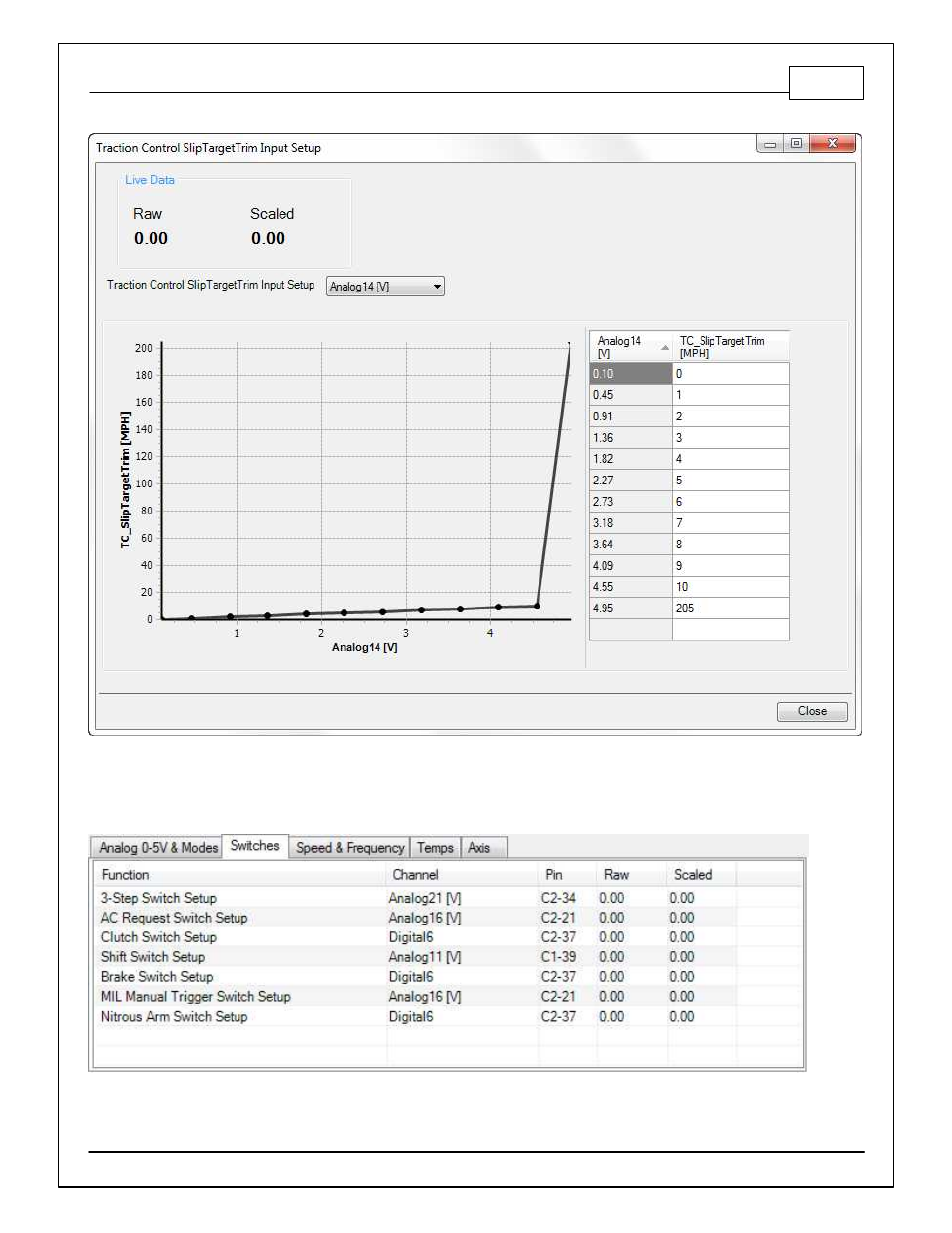 Traction control slip target trim input setup, Switches | AEM 30-71XX Infinity Stand-Alone Programmable Engine Mangement System Full Manual User Manual | Page 179 / 408