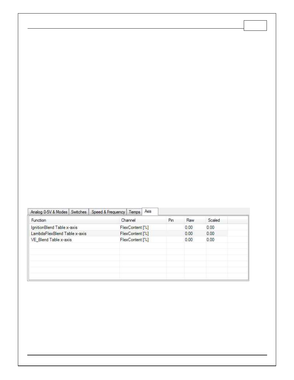 Axis | AEM 30-71XX Infinity Stand-Alone Programmable Engine Mangement System Full Manual User Manual | Page 193 / 408